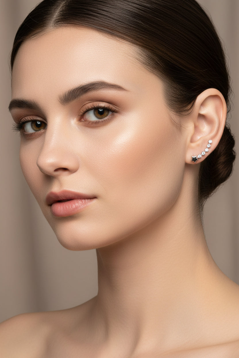 Pendientes Trepadores Estrellas - Diseño Elegante y Moderno