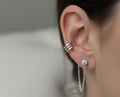 Ear Cuff con Cadena de Plata de Ley 925 - Diseño Moderno