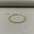 Pulsera Malla de Plata 925 con Baño de Oro - 19cm Ajustable