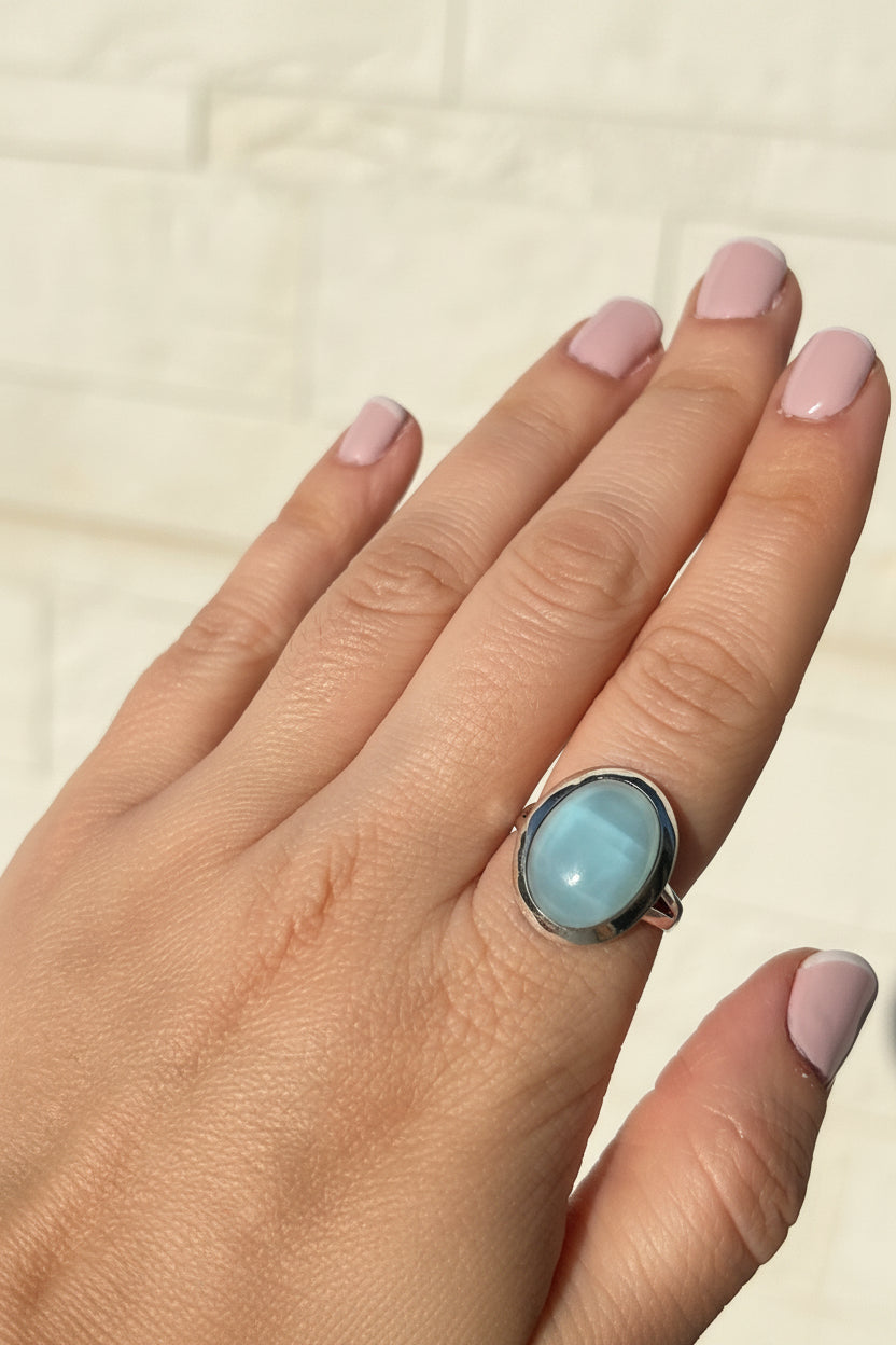 ANILLO PIEDRA DE LUNA AZUL